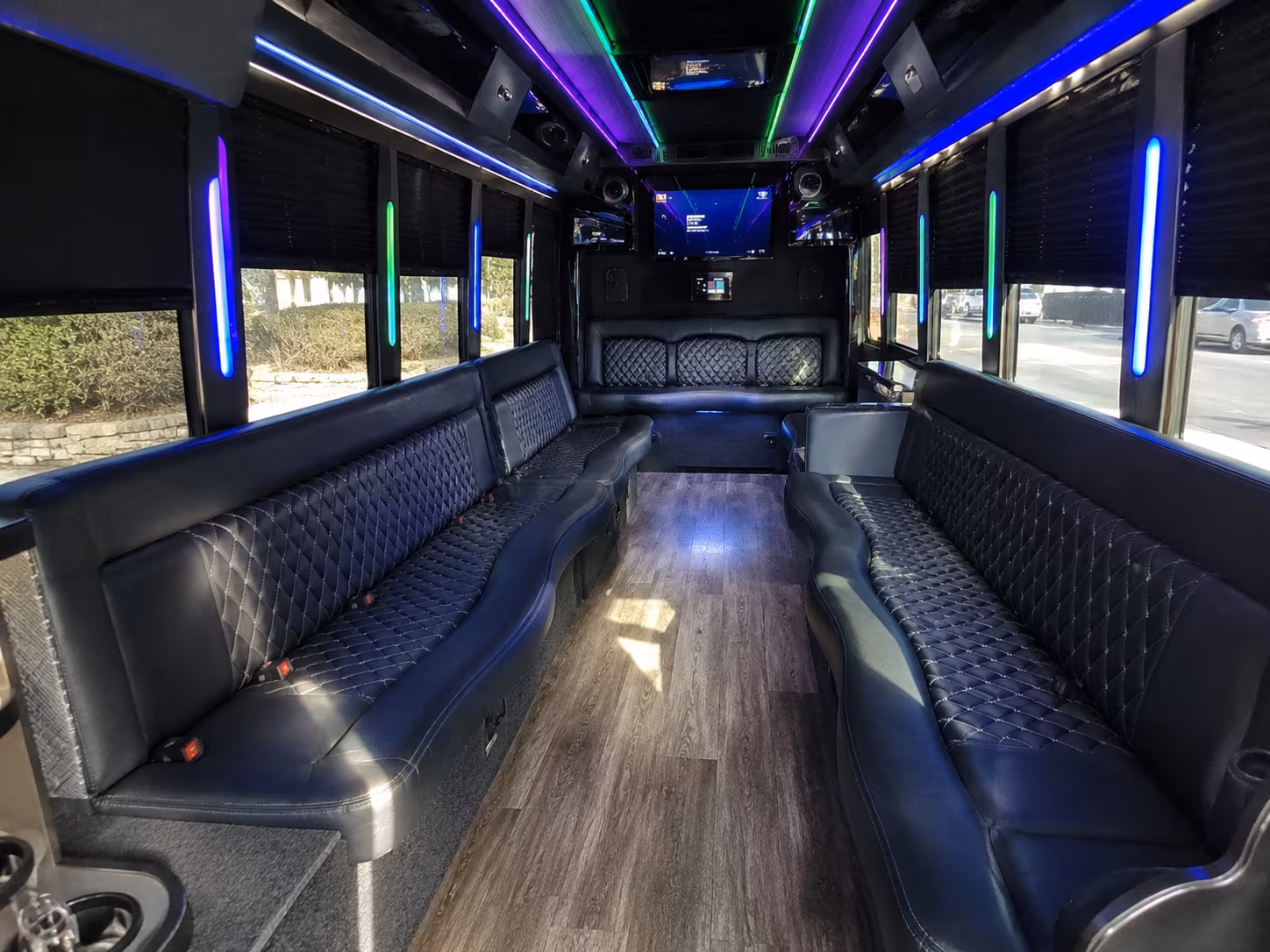 phoenix 15 passenger party bus interior