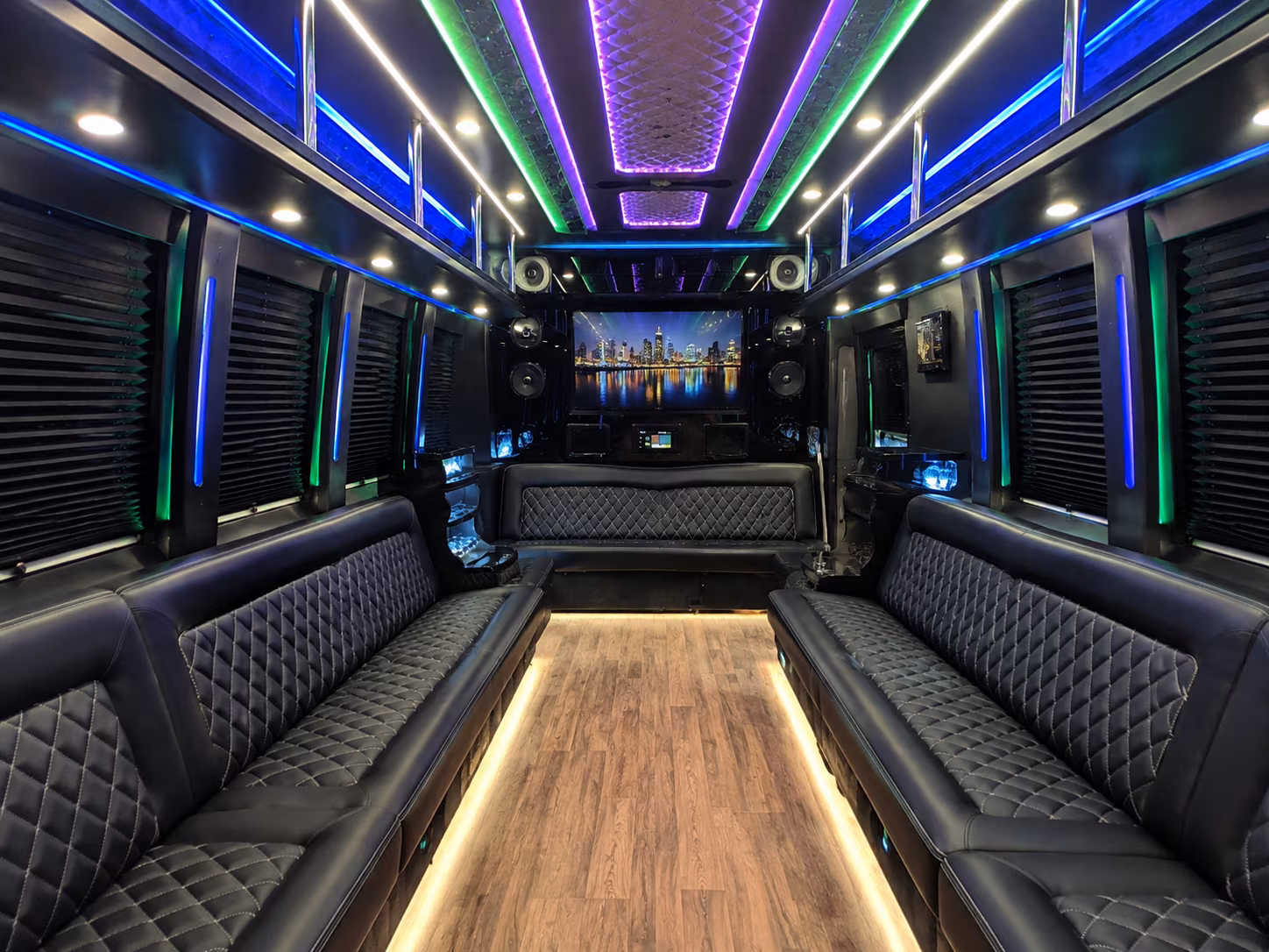 phoenix 25 passenger party bus interior
