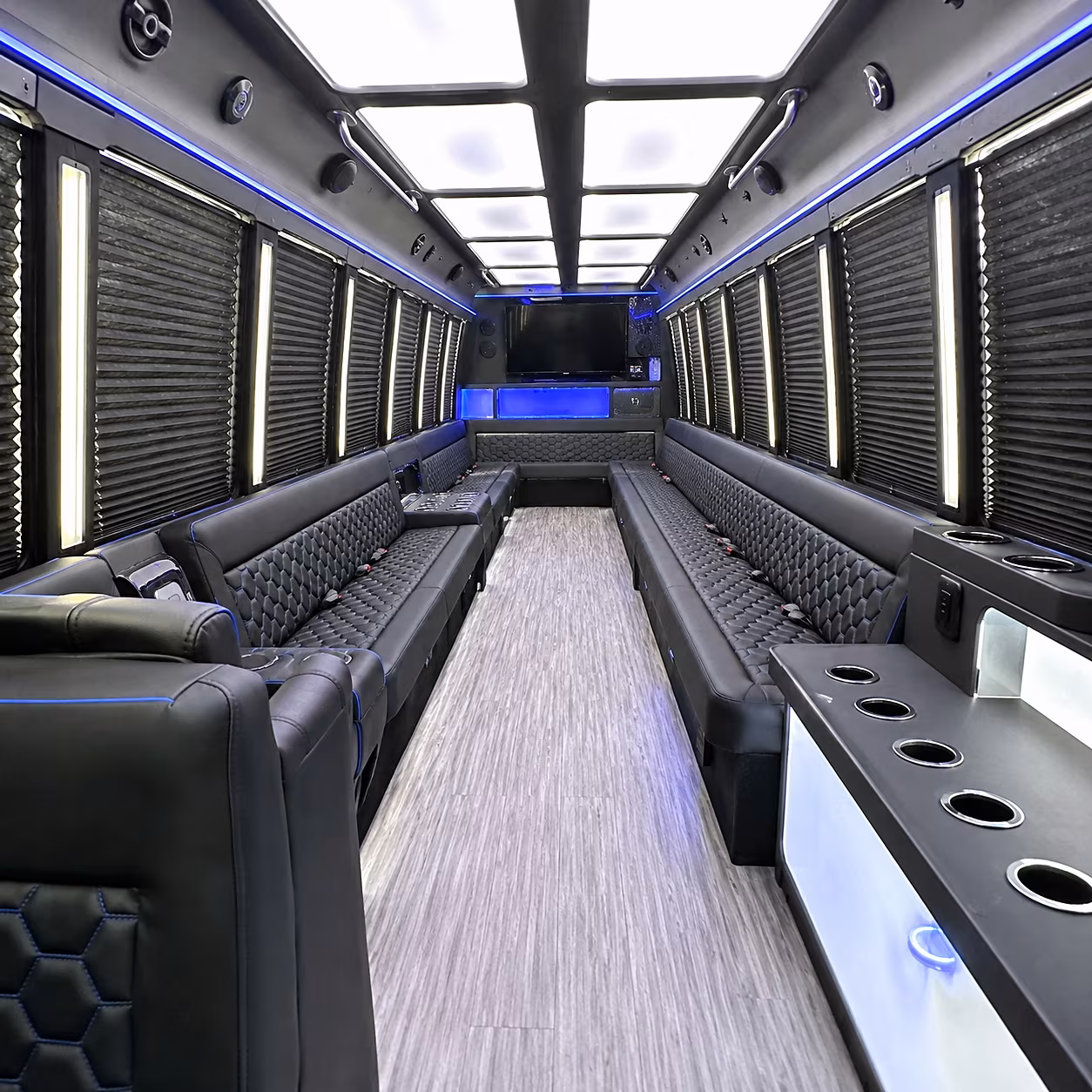 phoenix party bus rental interior